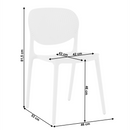 Rakásolható szék, fehér, FEDRA NEW