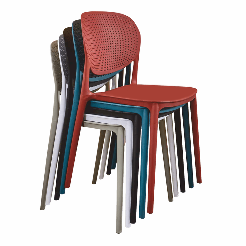 Rakásolható szék, fehér, FEDRA NEW