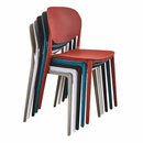 Rakásolható szék, fehér, FEDRA NEW