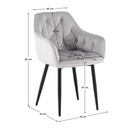 Dizájnos fotel, sötétszürke Velvet szövet, FEDRIS 2 NEW