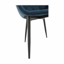 Dizájnos fotel, kék Velvet anyag, FEDRIS