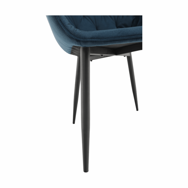 Dizájnos fotel, kék Velvet anyag, FEDRIS