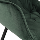 Dizájnos fotel, zöld Velvet anyag, FEDRIS