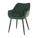 Dizájnos fotel, zöld Velvet anyag, FEDRIS