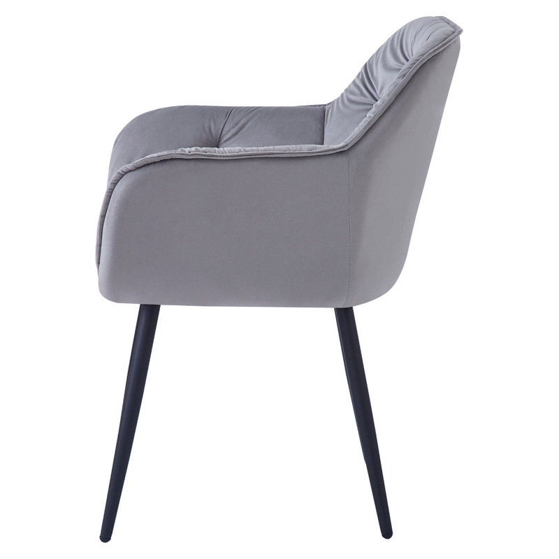 Dizájnos fotel, sötétszürke Velvet szövet, FEDRIS NEW