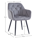 Dizájnos fotel, sötétszürke Velvet szövet, FEDRIS 2 NEW