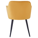 Dizájnos fotel, sárga Velvet szövet, FEDRIS NEW