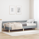 vidaXL Sarok Ágykeret Matraccal matracmal 2 pcs Világosszürke szövet