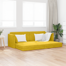 vidaXL Padlókanapé-ágy Sárga 213 x 70 x 77 cm Bársony