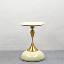 Kisasztal, fehér Ivory/arany, FEJ