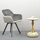 Kisasztal, fehér Ivory/arany, FEJ