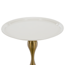 Kisasztal, fehér Ivory/arany, FEJ