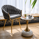 Kisasztal, fehér Ivory/arany, FEJ