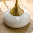 Kisasztal, fehér Ivory/arany, FEJ