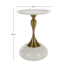 Kisasztal, fehér Ivory/arany, FEJ