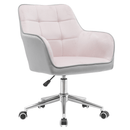 Irodai szék, Velvet szövet rózsaszín/szürke, FELTON NEW
