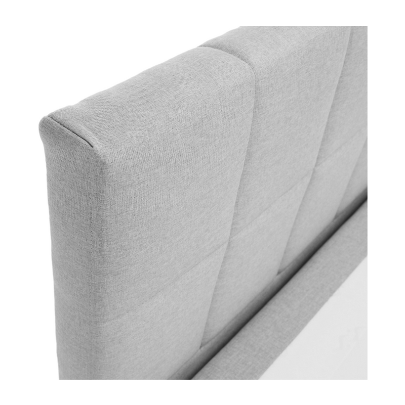 Boxspring típusú ágy 140x200, világosszürke, FERATA KOMFORT