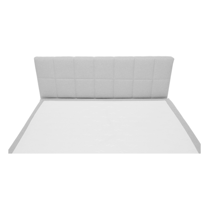 Boxspring típusú ágy 140x200, világosszürke, FERATA KOMFORT