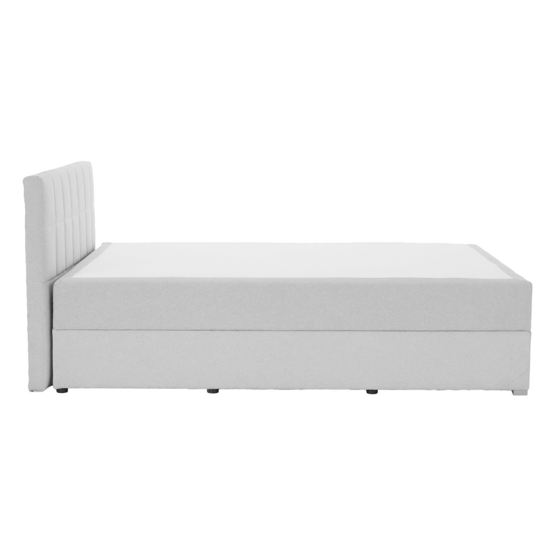 Boxspring típusú ágy 140x200, világosszürke, FERATA KOMFORT