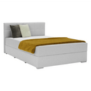 Boxspring típusú ágy 140x200, világosszürke, FERATA KOMFORT