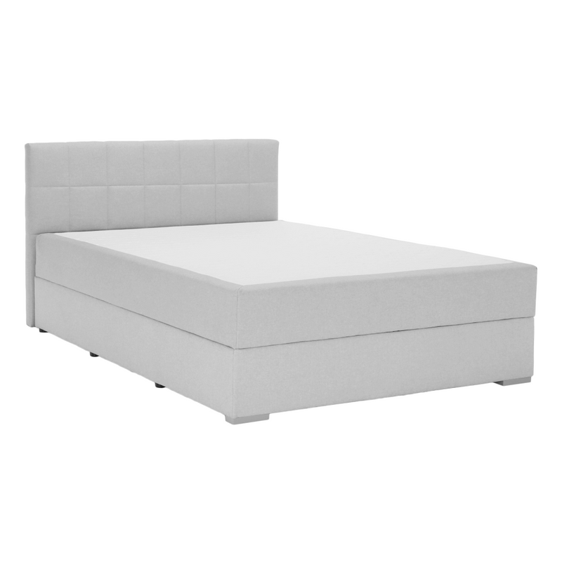 Boxspring típusú ágy 120x200, világosszürke, FERATA KOMFORT