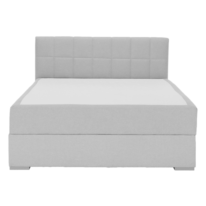 Boxspring típusú ágy 120x200, világosszürke, FERATA KOMFORT