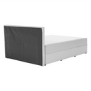 Boxspring típusú ágy 140x200, világosszürke, FERATA KOMFORT