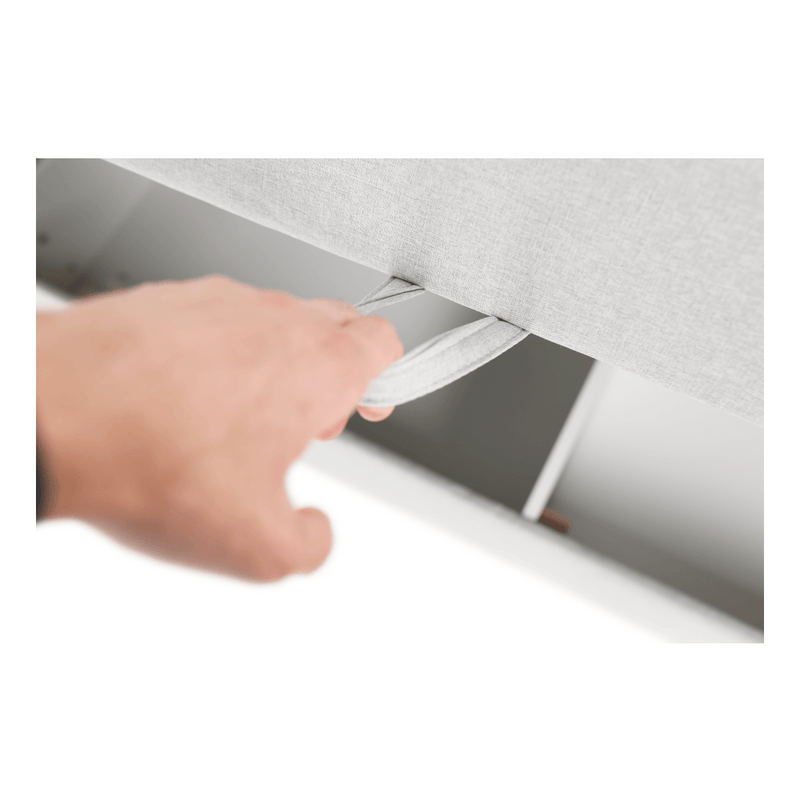 Boxspring típusú ágy 160x200, világosszürke, FERATA KOMFORT