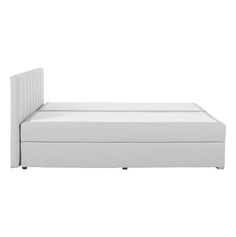 Boxspring típusú ágy 180x200, világosszürke, FERATA KOMFORT