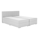 Boxspring típusú ágy 160x200, világosszürke, FERATA KOMFORT