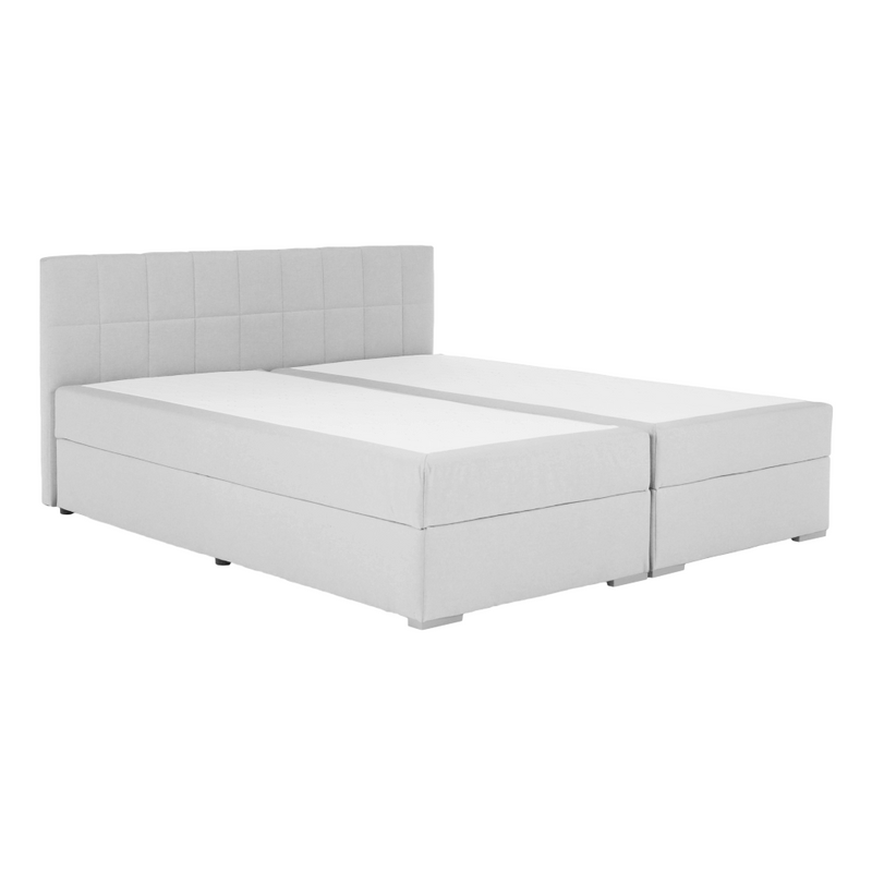 Boxspring típusú ágy 160x200, világosszürke, FERATA KOMFORT