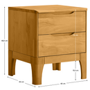 Éjjeliszekrény, masszív fa, természetes, FERB