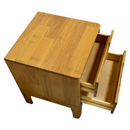 Éjjeliszekrény, masszív fa, természetes, FERB