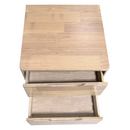 Éjjeliszekrény, masszív fa, természetes, FERB