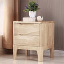 Éjjeliszekrény, masszív fa, természetes, FERB