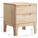 Éjjeliszekrény, masszív fa, természetes, FERB