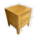 Éjjeliszekrény, masszív fa, természetes, FERB
