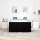vidaXL Ágykeret matracmal Fekete 160 x 200 cm szövet