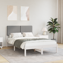 vidaXL Ágykeret Kárpitozott Fejtámlával Világosszürke 120 x 200 cm