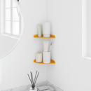 vidaXL Lebegő polc polcokkal 2 pcs Mustár sárga 15 x 15 x 2 cm