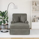 vidaXL Fotel Loungba Szoknyával 3 pcs Világosszürke Bársonyos szövet