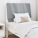 vidaXL Kárpitozott fejtámla Világosszürke 80 cm Tömör fenyőfa