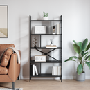 vidaXL Könyvespolc Fekete tölgy 75 x 30 x 156 cm Faanyag