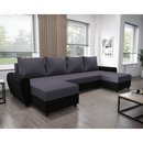 Univerzális ülőgarnitúra, szürke/fekete, DAKAR NEW U