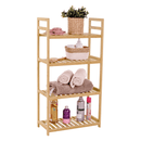 4 polcos polcállvány, természetes bambusz, FIORE TYP 2