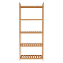 5 polcos polcállvány, természetes bambusz, FIORE TYP 3