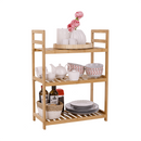 3 polcos polcállvány, természetes bambusz, FIORE TYP 1