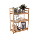 3 polcos polcállvány, természetes bambusz, FIORE TYP 1