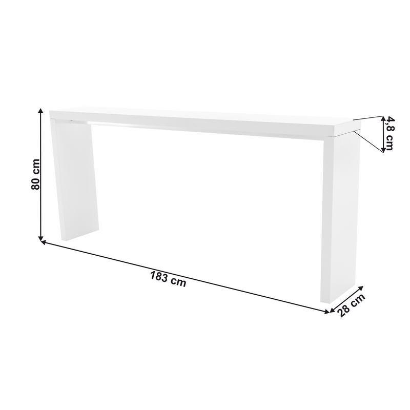 Konzolasztal, fehér, FITRON