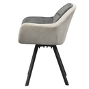 Forgó étkezőszék, szürke Velvet szövet, FLER